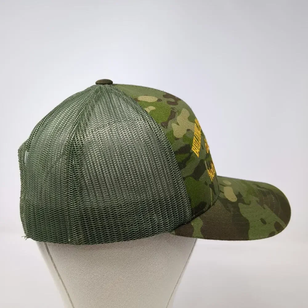 Yupoong Trucker Hat Green Camo One Size North Wildwood NJ Parks Grounds hat
